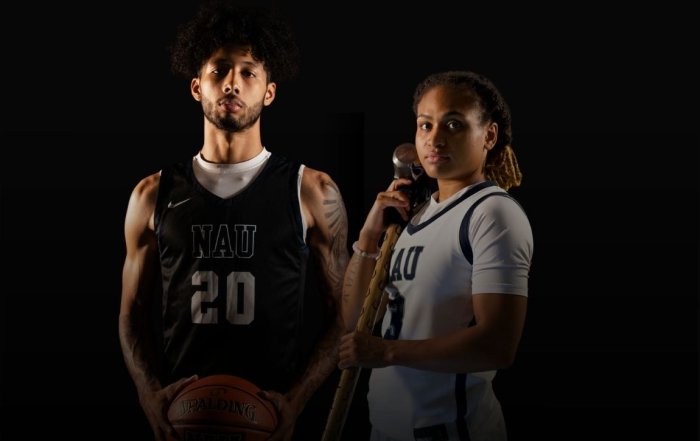 NAU mens and womens basketball players