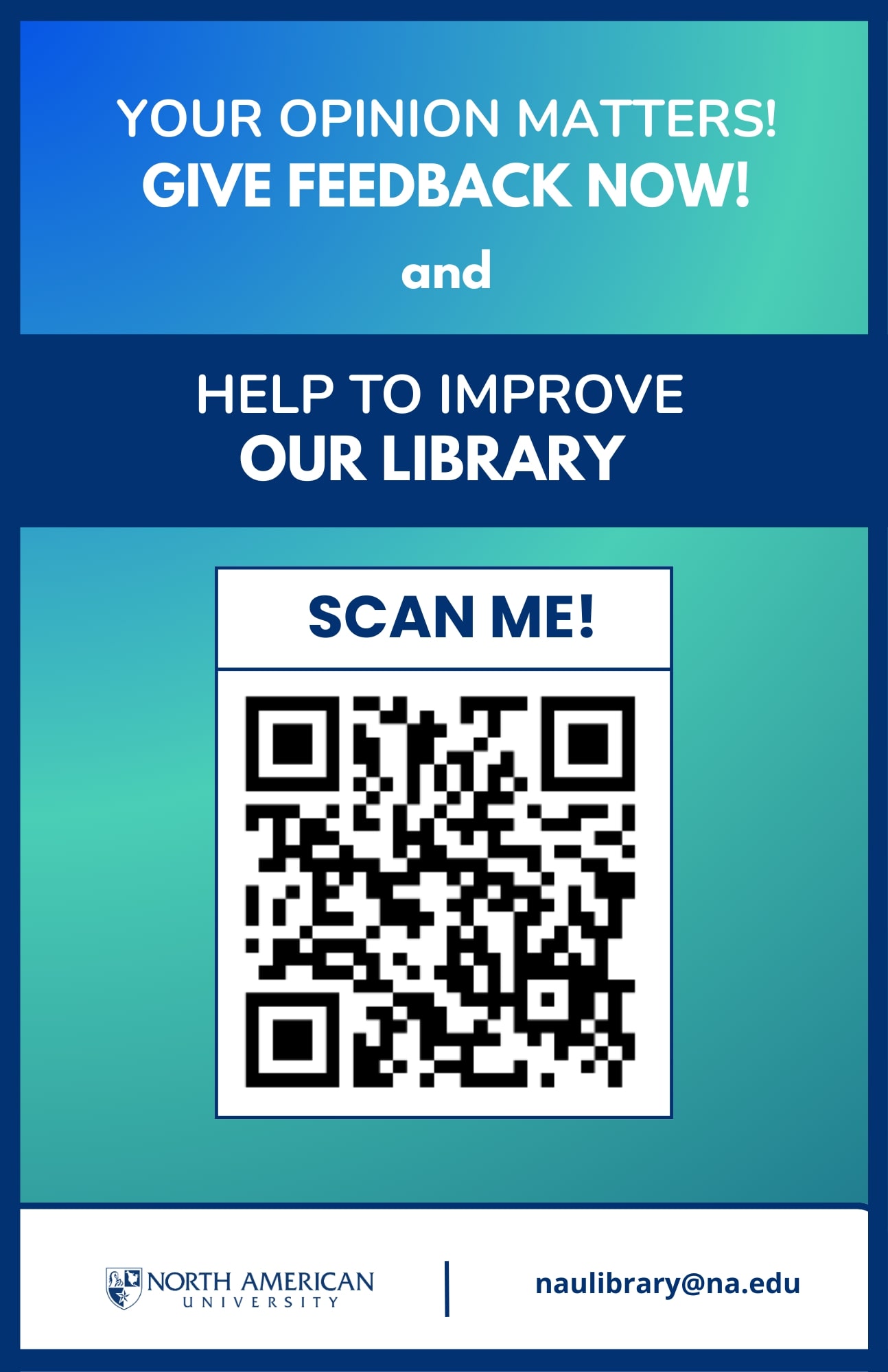NAU Library Feedback Flyer
