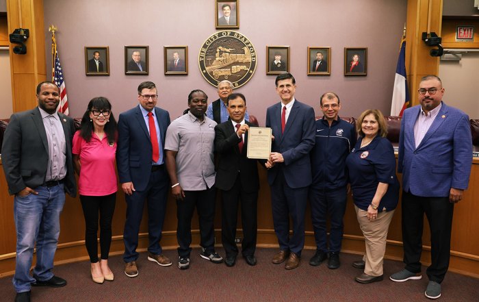 NAU receives award from City of Stafford for USCAA Mens Basketball Championship